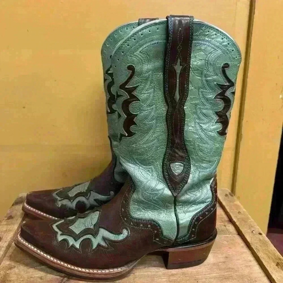 Ariat Women's Rienda Performance Boot 10009552 Brown/Teal Size 6.5 - Picture 9 of 11